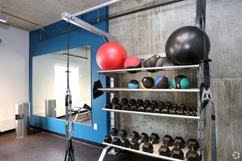 Exercise equipment in gym